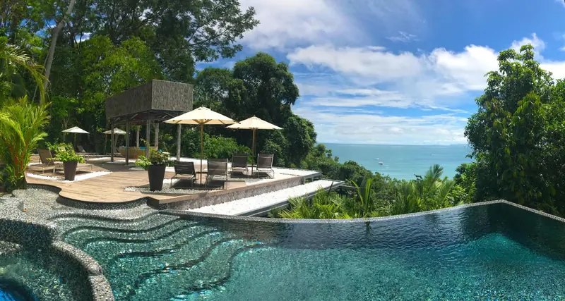 Two pools, and whatever passes overhead